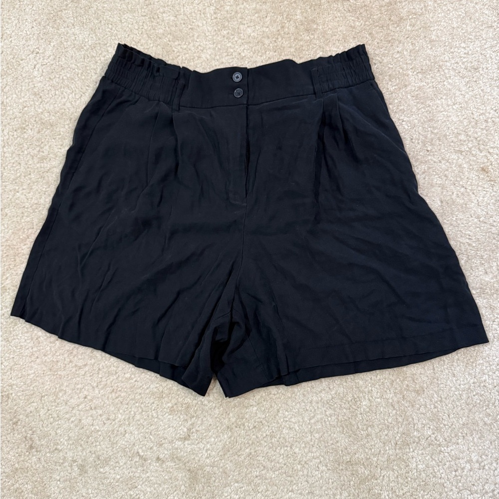 High Waist Black Shorts